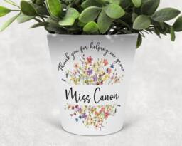 Teacher Plant Pot, Flower Pot For Teachers, Teacher's Gifts, Personalised Ceramic Plant Pot, Gift Nursery Teacher, Ta - thumbnail 1