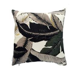 Outdoor Cushion Cover, Cover Only, Palm Leaf Cushions, Tropical Black Tommy Bahama, Pillows - thumbnail 1