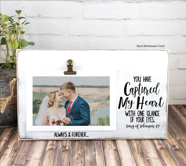 You Have Captured My Heart With One Glance Of Your Eyes Picture Frame, Baby Sonogram Personalized Couples Love Wedding - image 1
