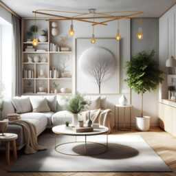 Asterisme Pendant Light 5 Bulbs White Yellow Pine Wood Scandinavian Pendantmodern Pendantminimalist Pendanthanging Fixture - thumbnail 2