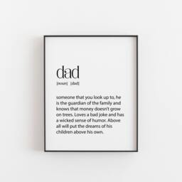 Dad Gift, Definition Print, Gifts For Christmas, Bedroom Or Office Wall Art, Dictionary Art The Home, Quotes - thumbnail 1