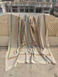 Artisan Suzani Quilt - Hand-stitched Cotton, Traditional Embroidery, Bohemian Home Throw Or Bedspread - thumbnail 1