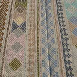 Artisan Suzani Quilt - Hand-stitched Cotton, Traditional Embroidery, Bohemian Home Throw Or Bedspread - thumbnail 3