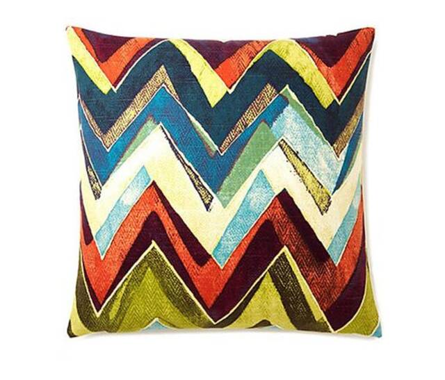 Bohemian Chevron - Decorative Pillow Cushion Cover Accent Throw Vibrant Earthy Colors