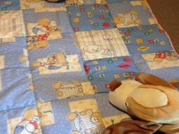 Baby Blanket/Mat Of Park Blue Patterned Cubs Padded Way Blue Quilt/Blanket Baby Patchwork - thumbnail 2