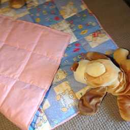 Baby Blanket/Mat Of Park Blue Patterned Cubs Padded Way Blue Quilt/Blanket Baby Patchwork - thumbnail 3