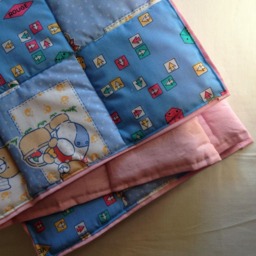 Baby Blanket/Mat Of Park Blue Patterned Cubs Padded Way Blue Quilt/Blanket Baby Patchwork - thumbnail 4