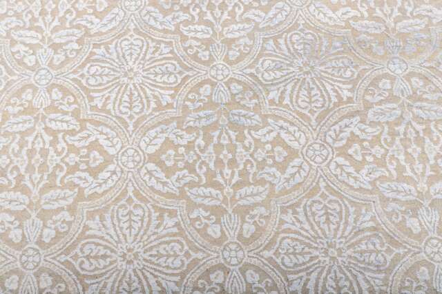 8x10 Rug Grey Silver Modern Floral Design Style Handmade Wool #7056 - 242x300 cms - image 1