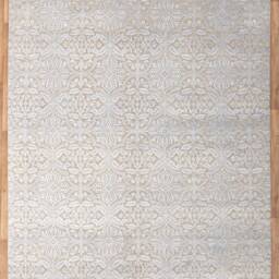8x10 Rug Grey Silver Modern Floral Design Style Handmade Wool #7056 - 242x300 cms - thumbnail 3