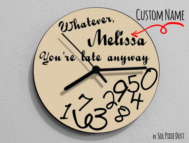Whatever, I'm Late Anyway Beige - Wall Clock - image 1