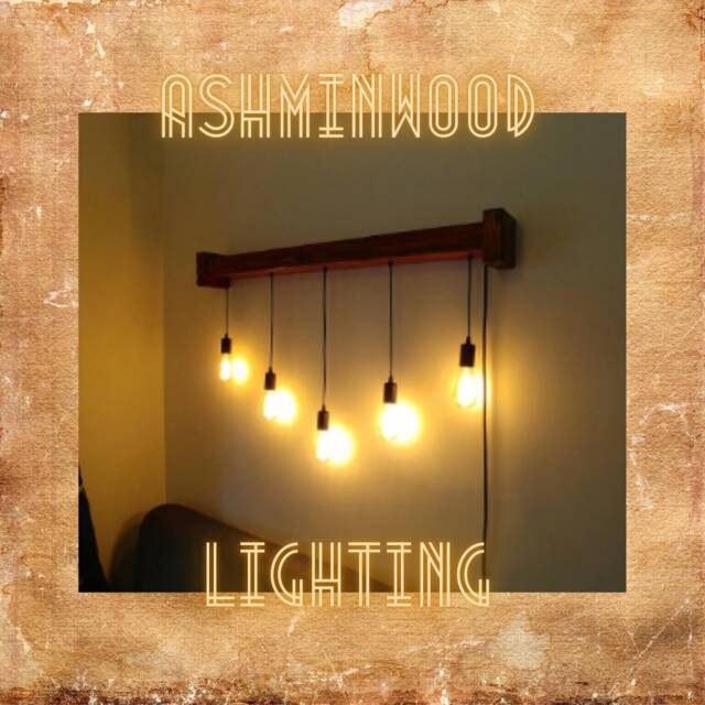 Wall Light, Wood Fixture, Wood Industrial Light, Reclaimed Wood, Wall Fixture, Bathroom Light, Rustic Light, Bedroom Lighting, Home Decoration - image 1