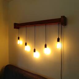 Wall Light, Wood Fixture, Wood Industrial Light, Reclaimed Wood, Wall Fixture, Bathroom Light, Rustic Light, Bedroom Lighting, Home Decoration - thumbnail 3