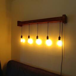 Wall Light, Wood Fixture, Wood Industrial Light, Reclaimed Wood, Wall Fixture, Bathroom Light, Rustic Light, Bedroom Lighting, Home Decoration - thumbnail 2