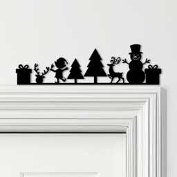 Door Topper Christmas Decor Characters Various Colours Decorative Sign - Sign, Novelty Wall Decor, Frame Art, Art - thumbnail 1