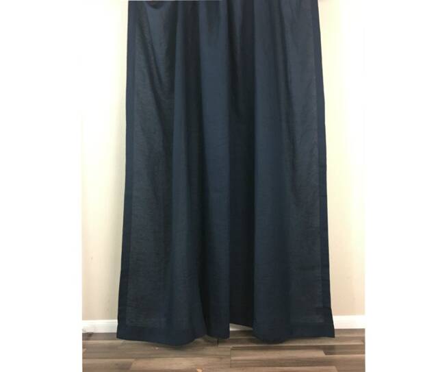 Black Linen Shower Curtain - Mildew-Free, 72x72, 72x85, 72x94. Custom Curtains, Bathroom Curtain, Decor - image 1