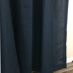 Black Linen Shower Curtain - Mildew-Free, 72x72, 72x85, 72x94. Custom Curtains, Bathroom Curtain, Decor - thumbnail 2