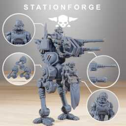 Scavenger Walker/Tank Mech Spider Sci Fi Space Table Top Station Forge 3D Print Wargaming Rpg - thumbnail 2
