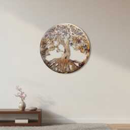 Tree Of Life Metal Wall Art, Large Modern Steel Decor, Laser Cut Hanging