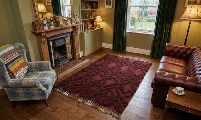Handmade Wool Boujaad Rug, Colorful Moroccan Berber Carpet, Boho Style - image 1