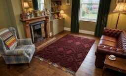 Handmade Wool Boujaad Rug, Colorful Moroccan Berber Carpet, Boho Style - thumbnail 1