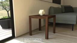 Solid Hardwood Side Table Parsons Night Stands Pair - thumbnail 1