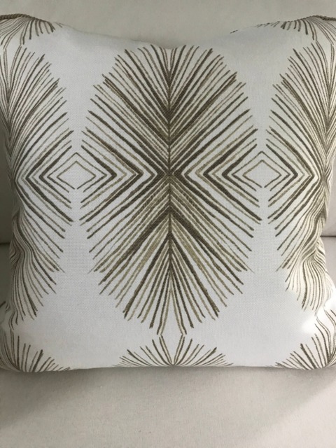 Accent Pillow Cover, Tulum Pattern, Sand Color Way, 22x22, Rope Welting, Lapped Zip, Insert Not Included, Shipping Included - image 1