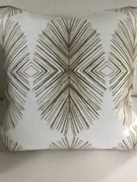 Accent Pillow Cover, Tulum Pattern, Sand Color Way, 22x22, Rope Welting, Lapped Zip, Insert Not Included, Shipping Included - thumbnail 1