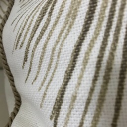 Accent Pillow Cover, Tulum Pattern, Sand Color Way, 22x22, Rope Welting, Lapped Zip, Insert Not Included, Shipping Included - thumbnail 2
