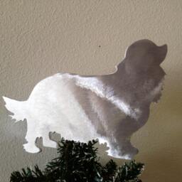 Cavalier King Charles, Dog Tree Topper, Holiday Decoration, Wreath Wall Art, Plant Or Garden Stake, Christmas, Aluminum - thumbnail 4