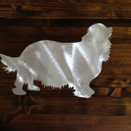 Cavalier King Charles, Dog Tree Topper, Holiday Decoration, Wreath Wall Art, Plant Or Garden Stake, Christmas, Aluminum - thumbnail 3