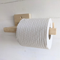 Reclaimed Wood Toilet Roll Holder, Scandinavian Decor Inspired