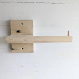 Reclaimed Wood Toilet Roll Holder, Scandinavian Decor Inspired - thumbnail 2