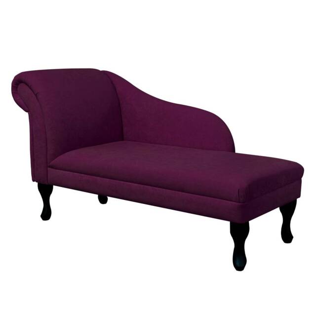 Handmade Plush Plum Purple Chaise Longue Queen Anne Legs - image 1