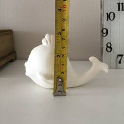 Ceramic Whale Miniature, Ready To Paint, Bisque, Unpainted Figurine, Fish, Beach Decor, Handmade Pottery, Miniature Paint - thumbnail 4