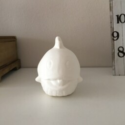 Ceramic Whale Miniature, Ready To Paint, Bisque, Unpainted Figurine, Fish, Beach Decor, Handmade Pottery, Miniature Paint - thumbnail 2