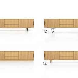 Mid-Century Sideboard, Dresser, Commode, Credenza Made Of Oak Vaneer - Livlo D-S02 - thumbnail 2