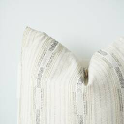 White Black Green Striped Pillow Cover - thumbnail 2