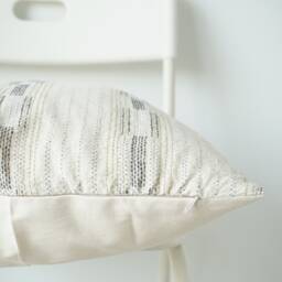 White Black Green Striped Pillow Cover - thumbnail 3