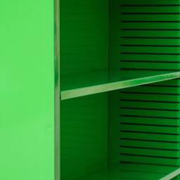 1970S Tall Steel Tanker Bookcase, Refinished in Lime Green, Custom Order, Free U.s. Shipping - thumbnail 4