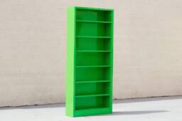 1970S Tall Steel Tanker Bookcase, Refinished in Lime Green, Custom Order, Free U.s. Shipping