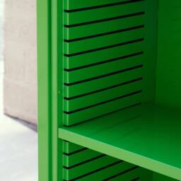 1970S Tall Steel Tanker Bookcase, Refinished in Lime Green, Custom Order, Free U.s. Shipping - thumbnail 3