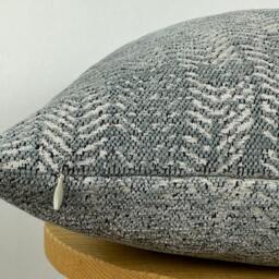 Gray Color Textured Pillow Cover, Gray Euro Sham, Decorative Pillow, Home Decor, Woven Thick Fabric, Gray Throw Cover, Halloween Gift - thumbnail 2