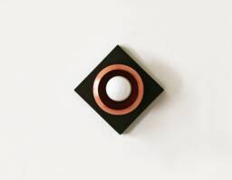 Copper & Wenge Wood Square Modern Wall Fixture Light Kitchen Lighting Black Vanity
