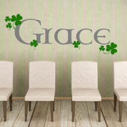 Custom Name Decal, Celtic Wall Art, Irish Decor, Shamrock Stickers, St Patrick's Day Decoration, Ireland Design - thumbnail 2