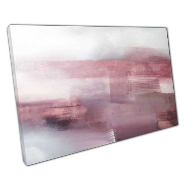Elegant Dusky Blush Pink Abstract Watercolor Canvas Art Print For Modern Home & Office Wall Decor - image 1