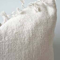 Beige Dot Block Print Mudcloth Hmong Pillow Case - thumbnail 3