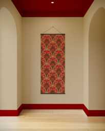 Indian Floral Tapestry - Wall Hanging Unique Art - thumbnail 1