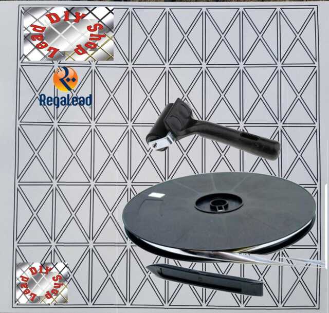 Window Craft Lead Kit 50Mtrs Regalead 6cm Rubber Roller Template Boning Peg - image 1