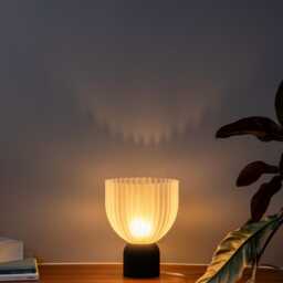Lamp ?? Black X Transparent Minimalist Modern Lamp 3D Printed Made Of Bioplastic - thumbnail 2