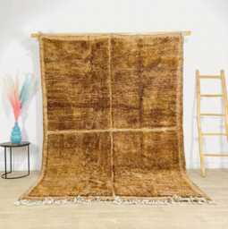 Paprika Shag Rug, Moroccan Saffron & Henna Berber Wool Carpet, Large Area Hand Tufted Boho Living Room Decor - thumbnail 1